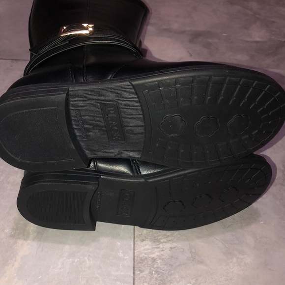 Size 13c toddler girl black knee high boots the children’s place brand new gold - Picture 5 of 7